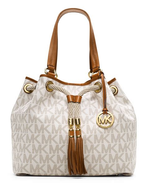 michael kors monogram satchel|Michael Kors large monogram tote.